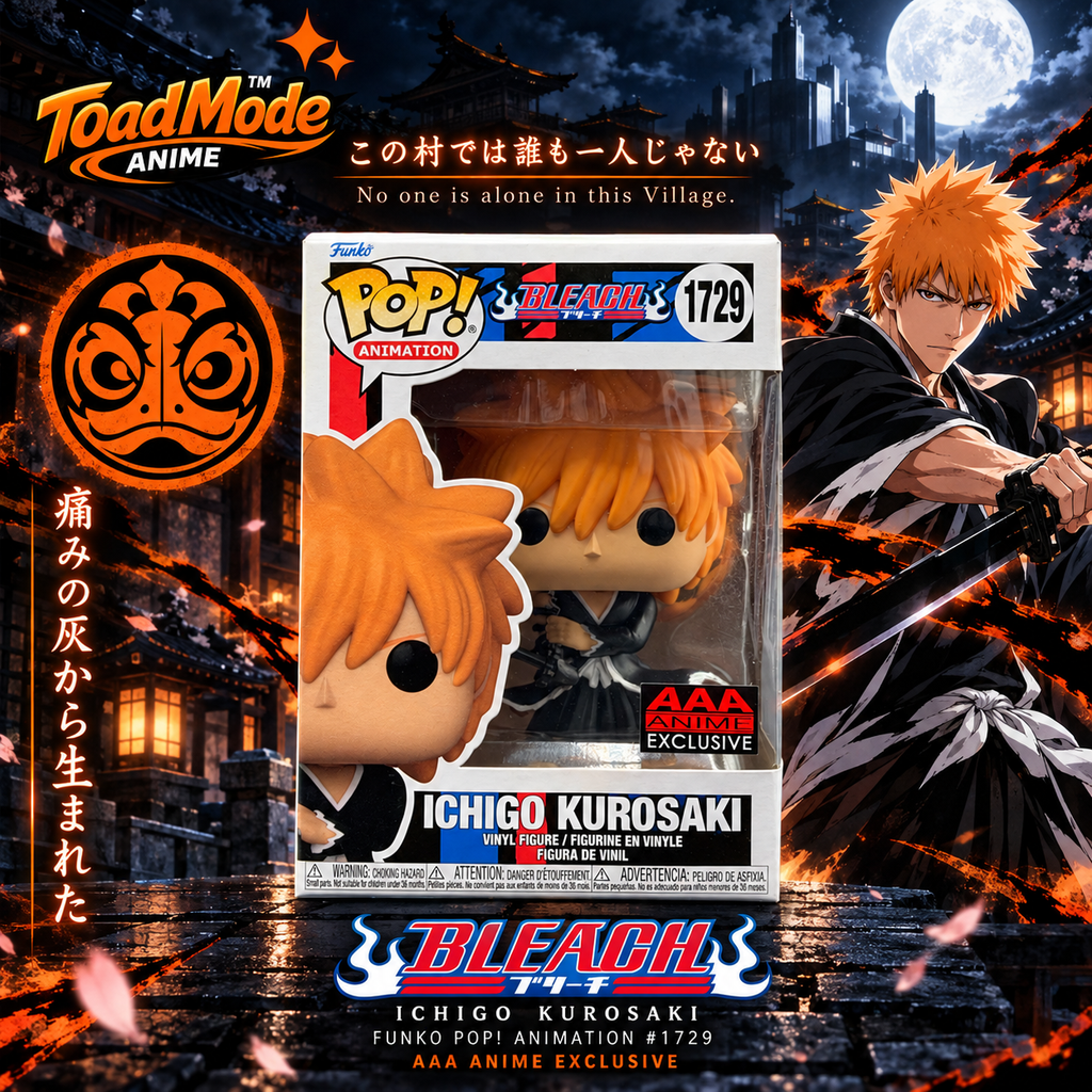 TM‑0043 Funko Pop! Bleach Ichigo Kurosaki #729 AAA Anime Exclusive New in Box