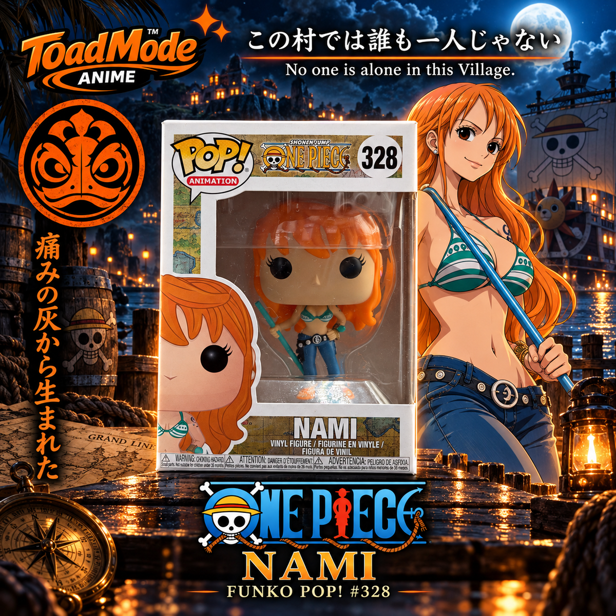 TM-0118 Funko Pop! One Piece Nami #328 Vinyl Figure Shonen Jump Anime
