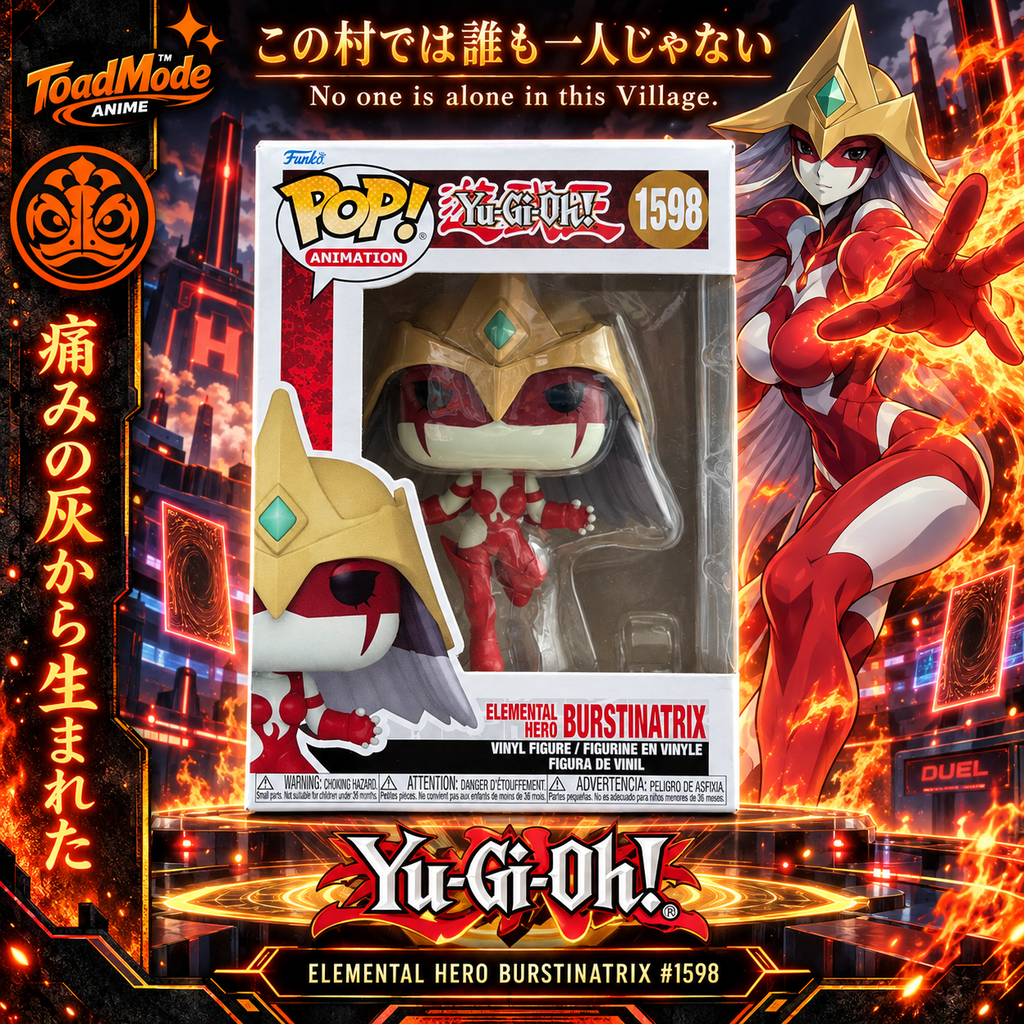 TM‑0078 Elemental HERO Burstinatrix #1598 Yu‑Gi‑Oh! Funko Pop! Animation Vinyl Figure New