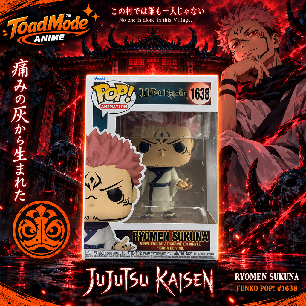 TM‑591 Jujutsu Kaisen Ryomen Sukuna Funko Pop #1638 Vinyl Figure New in Box