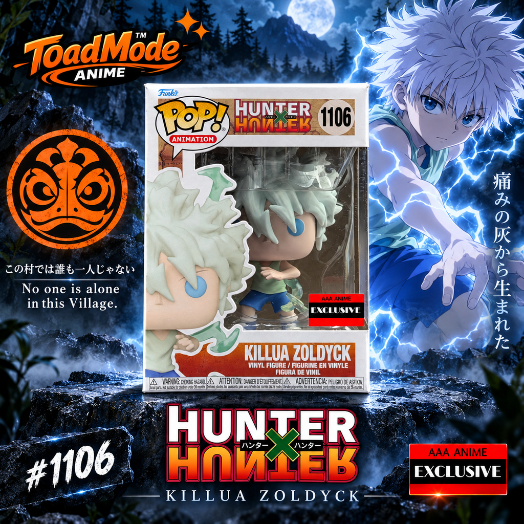 TM‑0017 Hunter × Hunter Killua Zoldyck Funko Pop #106 AAA Anime Exclusive | New Sealed | ToadMode Anime