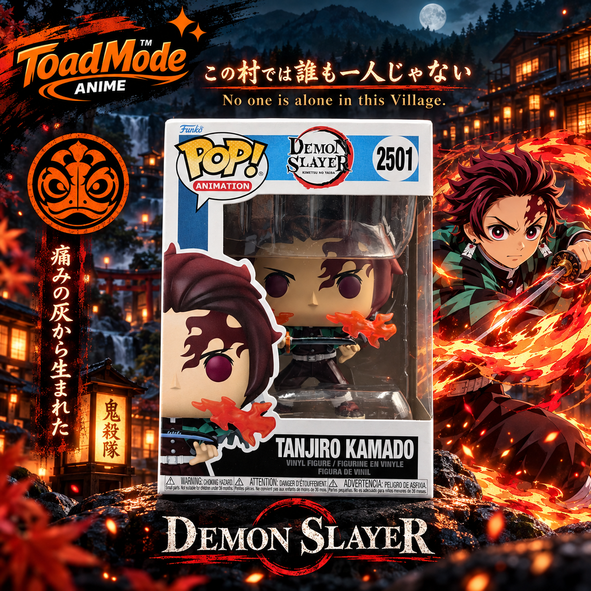 TM‑587 Demon Slayer Tanjiro Kamado Funko Pop #2501 Vinyl Figure New in Box
