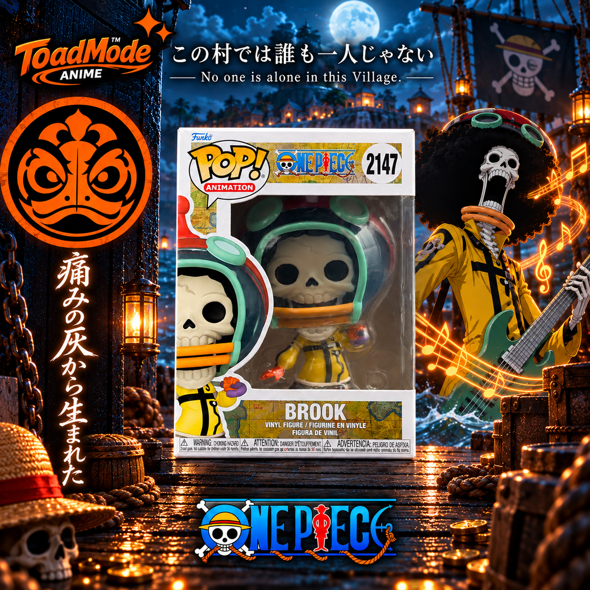 TM-0129 Funko Pop One Piece Brook #2147 Vinyl Figure Egghead