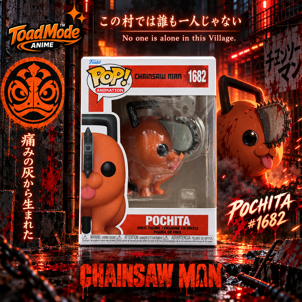 TM‑0028 Funko Pop! Chainsaw Man Pochita #1682 Vinyl Figure New in Box