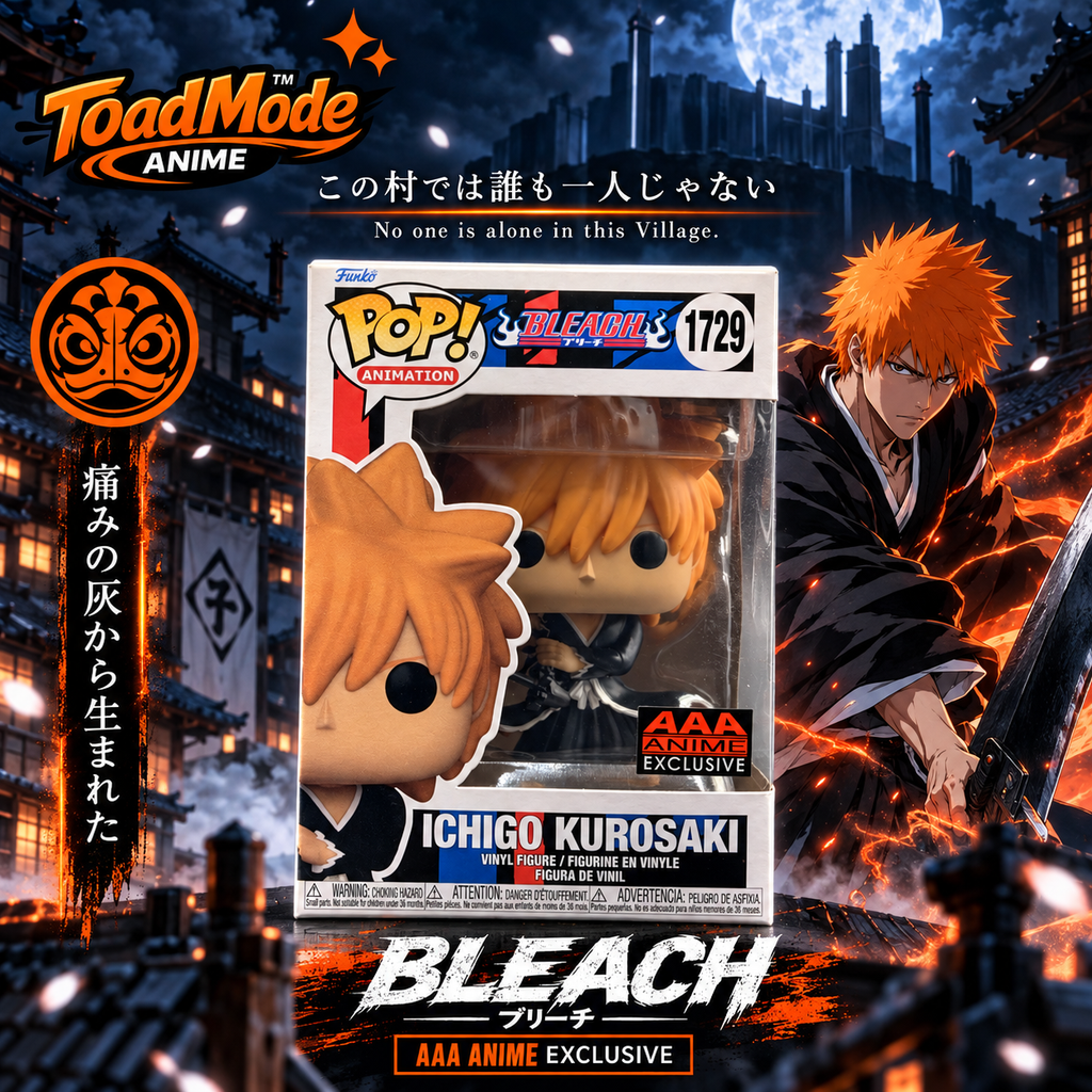 Bleach Ichigo Kurosaki Funko Pop #1729 AAA Anime Exclusive New Vinyl Figure