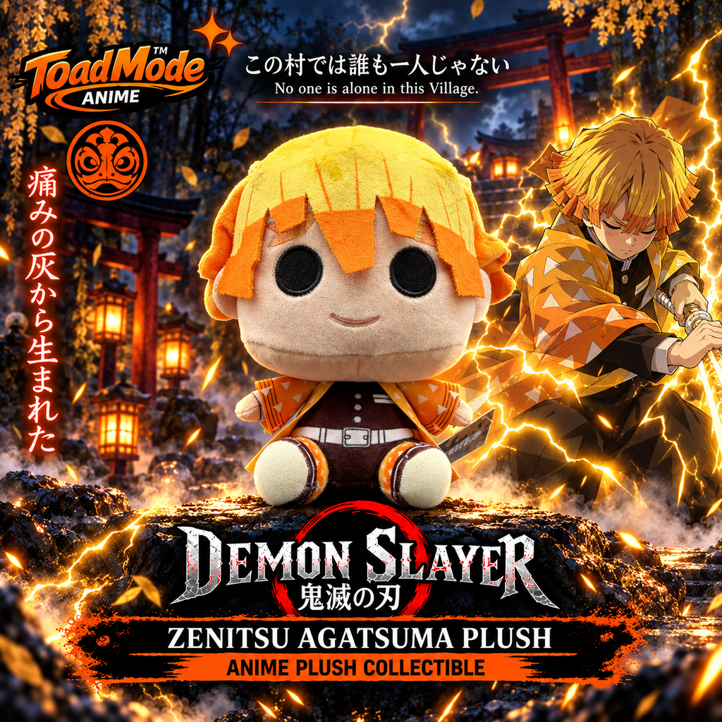 TM-0206 Demon Slayer Zenitsu Agatsuma Plush Sword Anime Collectible Stuffed Doll