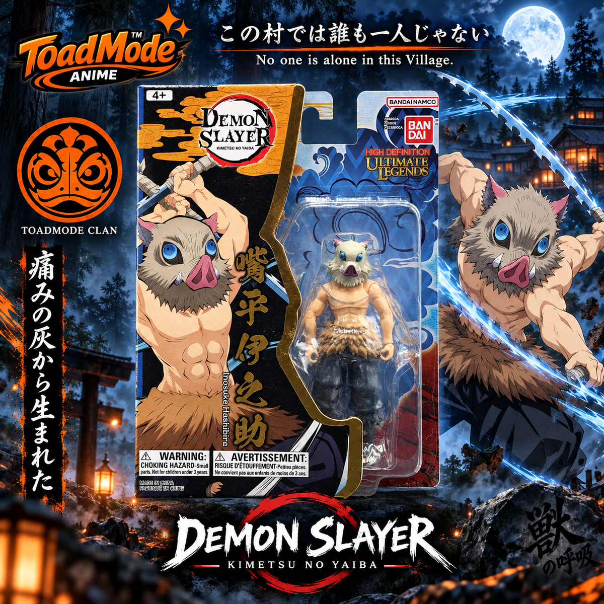 TM‑595 Demon Slayer Inosuke Hashibira Bandai Ultimate Legends Action Figure New