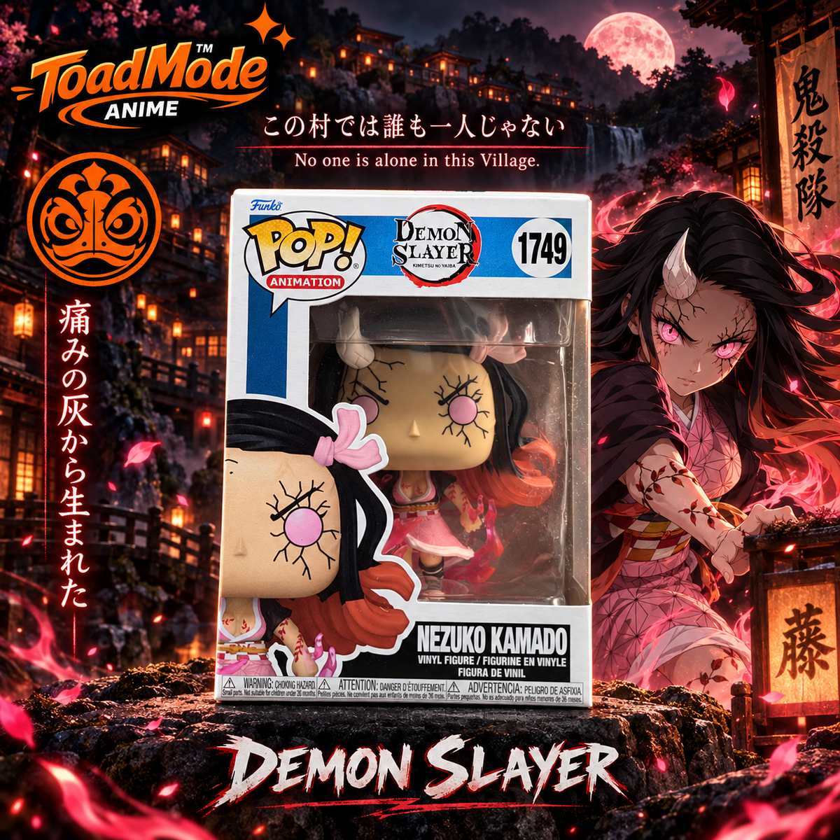 TM‑588 Demon Slayer Nezuko Kamado Funko Pop #1749 Vinyl Figure New in Box